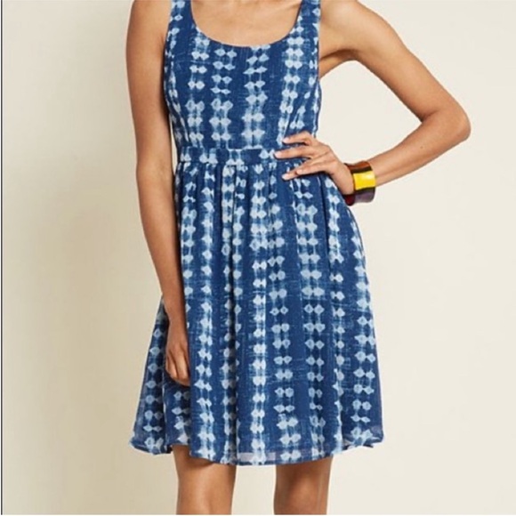 ModCloth Freeing Feeling A-Line Dress in Shibori - Size S NWT - Picture 2 of 11